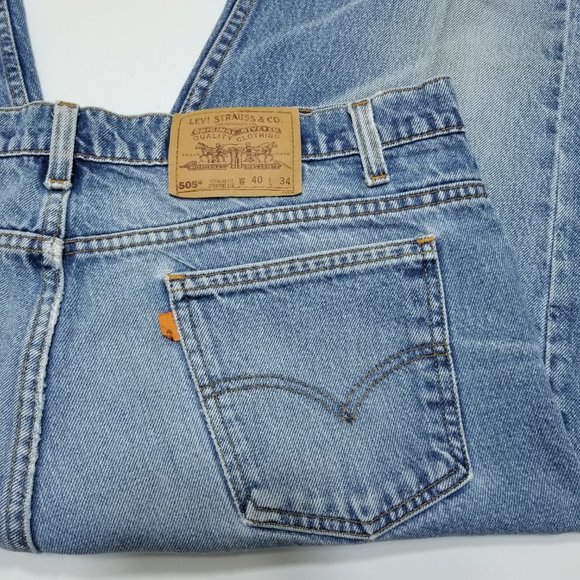 Levi's 505 Blue Jeans - Vintage - Orange Tab - Mad - Picture 8 of 11
